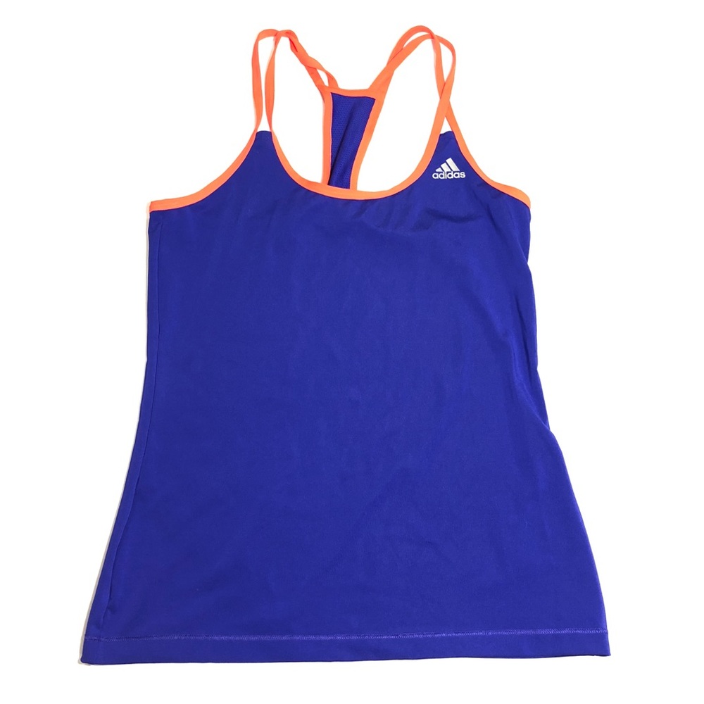Adidas TechFit Blue Orange Racerback Sz M
